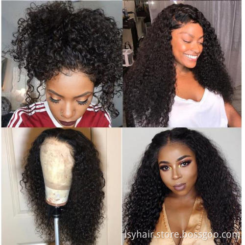 Transparent Lace 28 Inch Water Wave Full Lace Wig,Perruque Peruvian Full Lace Wigs Human Hair,180% Density Lace Wig With Bangs